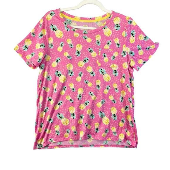 🍍Set! Small Cuddle Duds summer Short Sleeve Top
Cropped Pant 2-Pc Pajama set - Picture 10 of 14